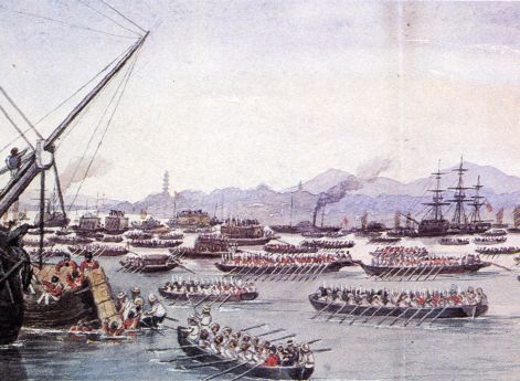 Досмотр европейских судов в Кантоне