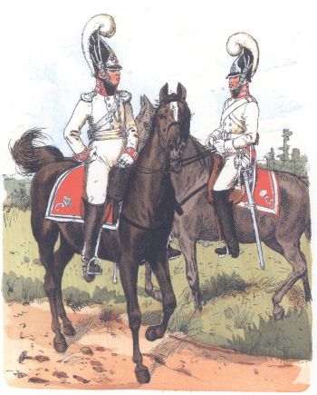 Баден. Ротмистр и рядовой Гард-дю-Кор (1813)