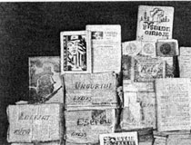 Листовка Ворнынского штаба Литовской Освободительной Армии («ястребов»). В оригинальном перевода НКВД «Листовка Ворнынского штаба «ЛЛА-копчиков»