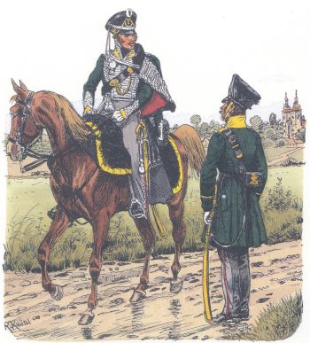 Пруссия. Егеря-добровольцы 1-го Силезского гусарского полка (1813)
