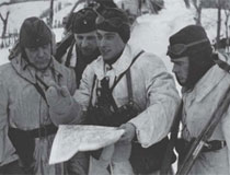 Сообщение командира взвода 2-й роты 25-го латышского полицейского батальона кадета Петерсона командиру батальона Пликауссу об участии подразделения в боевой операции против партизан в районе дд. Беляки и Скородное (Белоруссия)