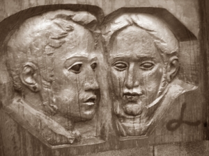 Открытие стелы, где юноши А.Герцен и Н.Огарев дали клятву бороться с самодержавием